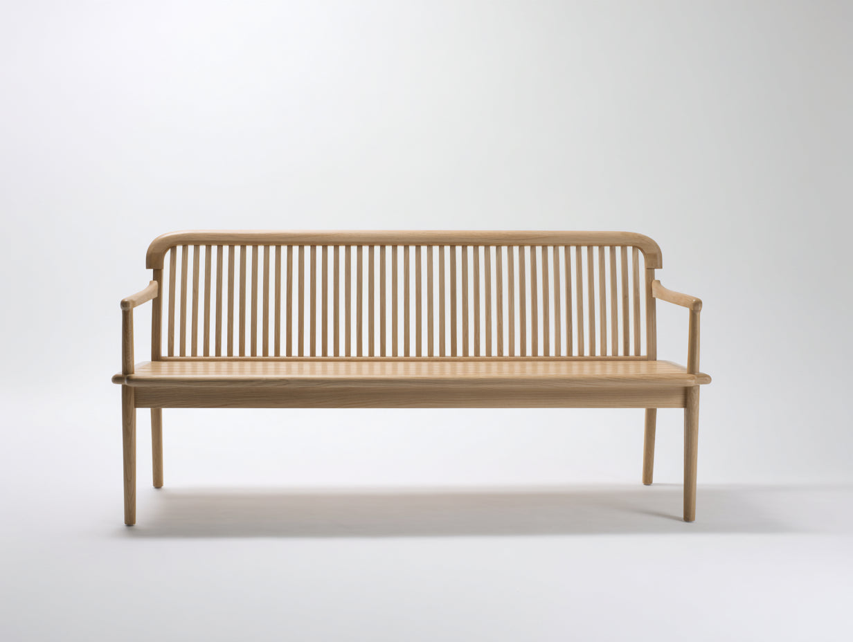 Banc de jardin-Bois massif-168x57x82 cm-Bois naturel-Style extérieur contemporain
