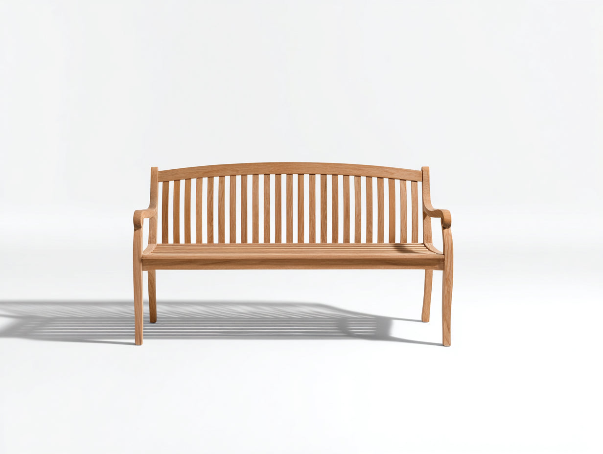 Banc de jardin-Bois massif-150x56x88 cm-Bois naturel-Style extérieur classique