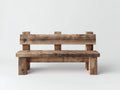 Banc de jardin-Bois massif-140x52x78 cm-Bois naturel-Style extérieur rustique