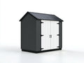 Abri de jardin-Bois-Métal-260x175x235 cm-Gris anthracite-Blanc-Moderne