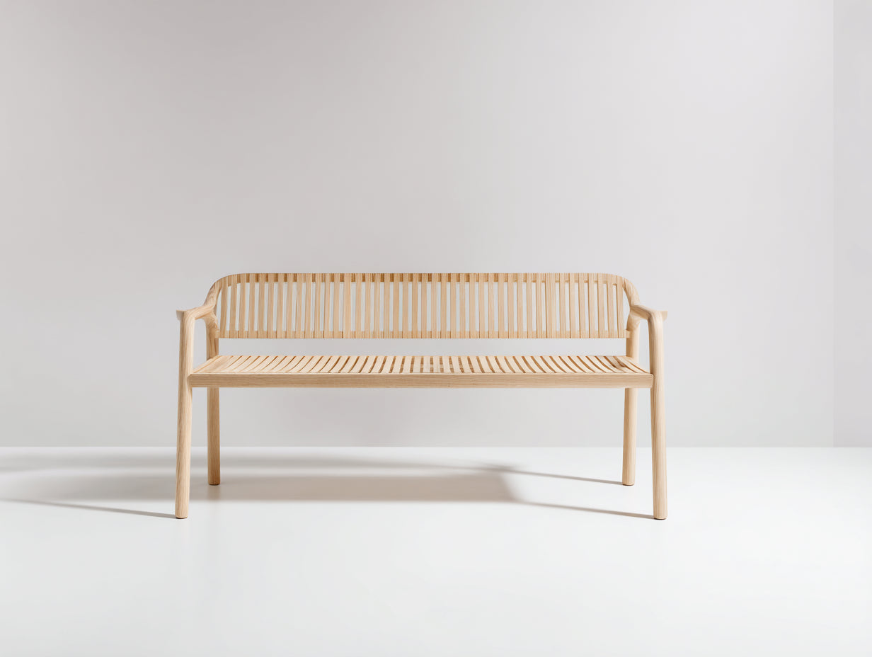 Banc de jardin-Bois massif-160x55x80 cm-Bois naturel-Style extérieur moderne
