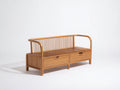 Banc de jardin-Bois massif-162x54x82 cm-Bois naturel-Style extérieur contemporain