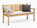 Banc de jardin-Bois massif-128x62x90 cm-Beige-Bois naturel-Style extérieur moderne