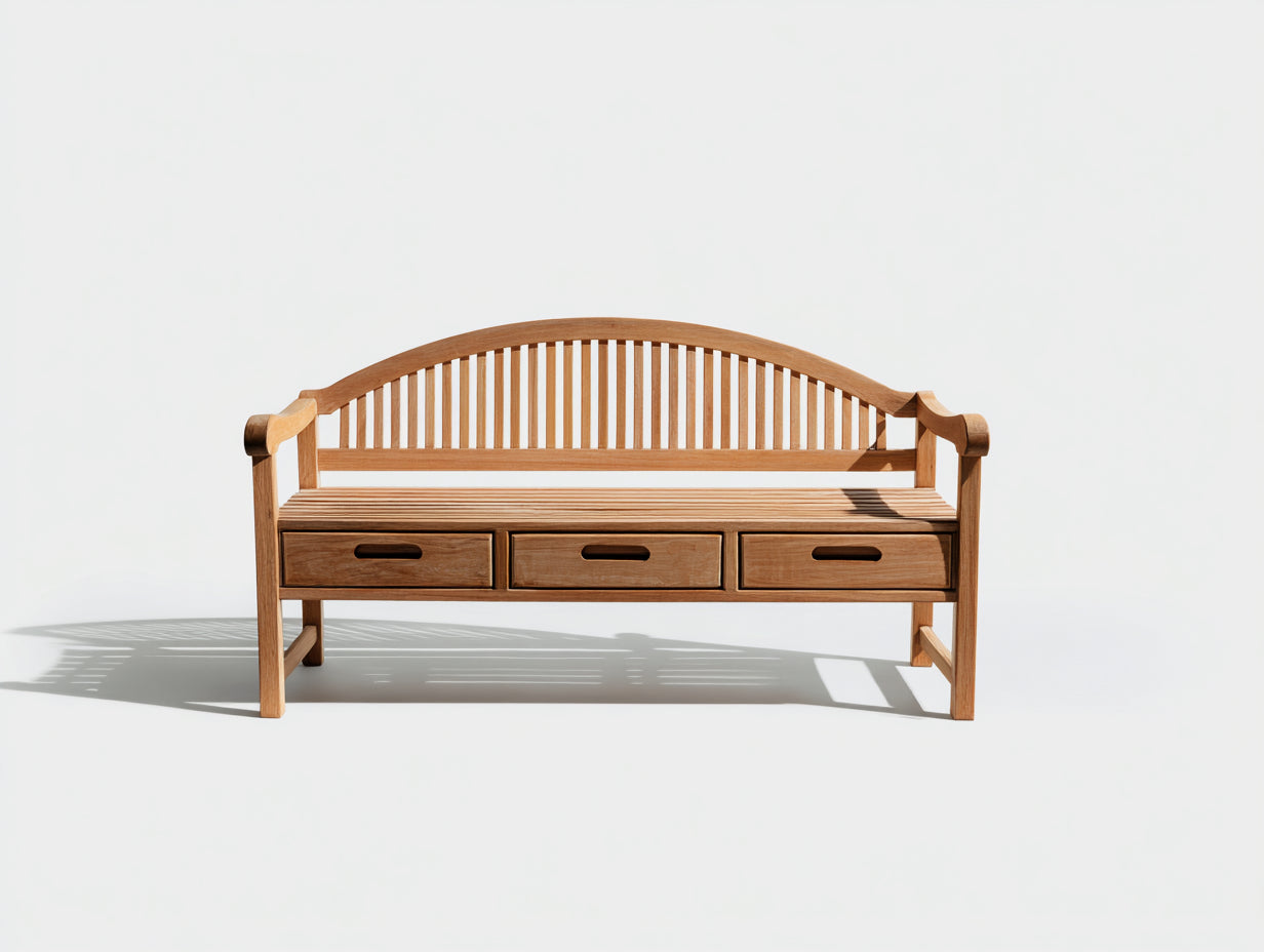 Banc de jardin-Bois massif-158x56x88 cm-Bois naturel-Style extérieur classique