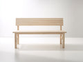 Banc de jardin-Bois massif-142x50x76 cm-Bois naturel-Style extérieur scandinave