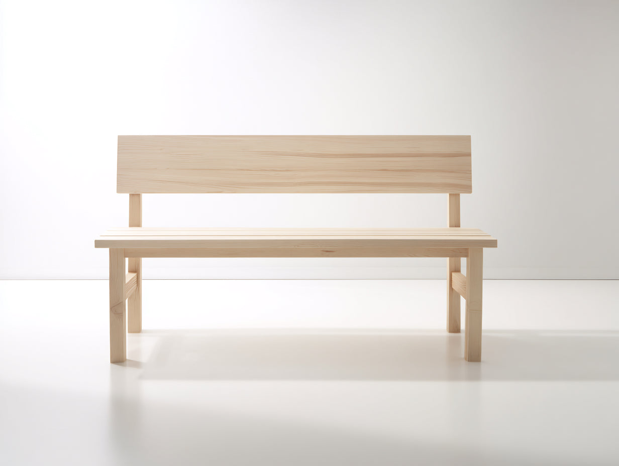 Banc de jardin-Bois massif-142x50x76 cm-Bois naturel-Style extérieur scandinave